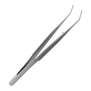 Пинцет хирургический глазной, изогнутый, 100х0,6 мм фото 4245