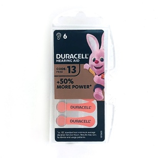 Батарейки размер № 13 Duracell (6 штук) фото 5419