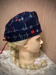 Колпак медицинскаий  "Линия жизни" синий фото 1968