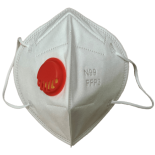 Респиратор KN99  (FFP3) с клапаном выдоха белый фото 1705