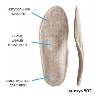 Стельки ортопедические арт. 50Т  (зима) Talus фото 5786