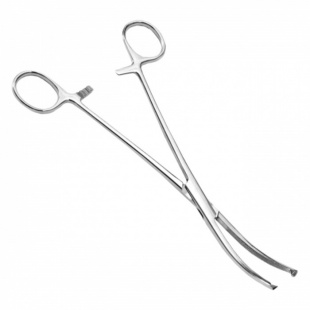 Зажим кровоостанавливающий Кохера изогнутый 15 см фото 1051