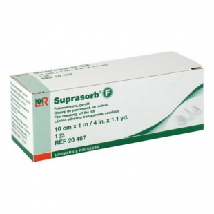 Повязка Супрасорб Ф в рулоне 10 см * 1 м (пленка для тату) фото 1637