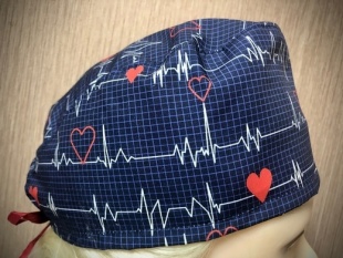 Колпак медицинскаий  "Линия жизни" синий фото 1971