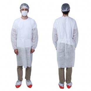 Халат хирургический одноразовый стерильный  (белый) фото 3260