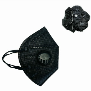 Респиратор KN95  (FFP2) с клапаном выдоха черный фото 1703
