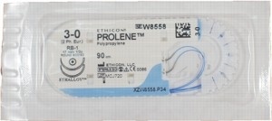 Нить ПРОЛЕН нерасс. (PROLEN) USP 3-0 (2 иглы, нить 90 см) W8558 фото 2453