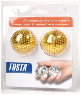 Аппликатор  в виде шара  (с магнитом и шипами) Fosta F 0116 (2 штуки) фото 3960