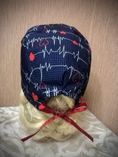 Колпак медицинскаий  "Линия жизни" синий фото 1969