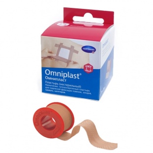 Пластырь фиксирующий Омнипласт 2,5 см х 5 м (Omniplast) тканевый фото 1781
