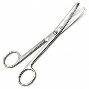 Ножницы медицинские 170 мм тупоконечные вертикально-изогнутые фото 1402