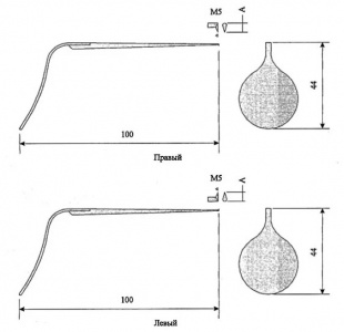 Крючок ушной однозубый острый изогнутый №1 фото 5095