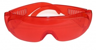 Очки защитные противоосколочные красные  фото 3996