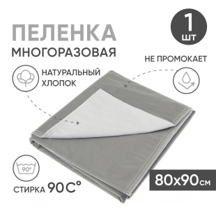 Многоразовая впитывающая пеленка  80x90 см Beside фото 5953