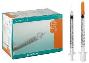 Шприц 1 мл одноразовый (инсулиновый)  Omnican 100 (B.Braun) фото 3611